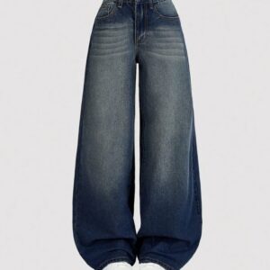 Blue Wash Baggy Jeans