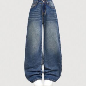 Blue Faded Baggy Jeans