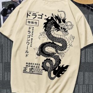Beige Dragon T shirt