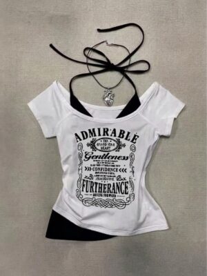 Admirable White y2k Top