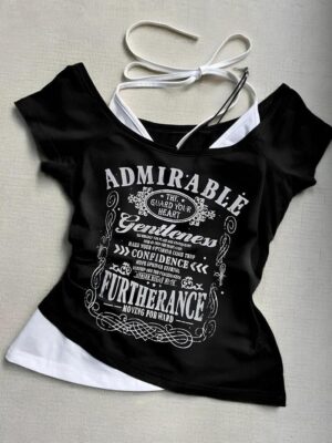 Admirable Black y2k Top