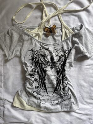 Gray y2k top