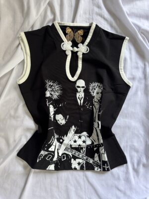 Anime Black Chinese Top