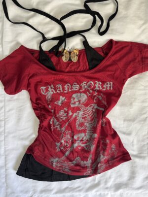 “Red y2k Top”