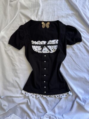 “Coquette Black Top”