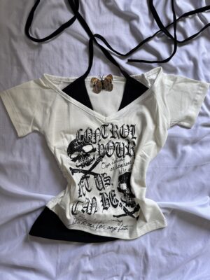 “Skull y2k Top”